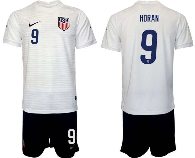 Men 2022 World Cup National Team United States home white #9 Soccer Jersey->united states jersey->Soccer Country Jersey